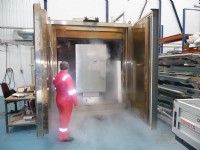 Environmental chamber after completion of -65C testing