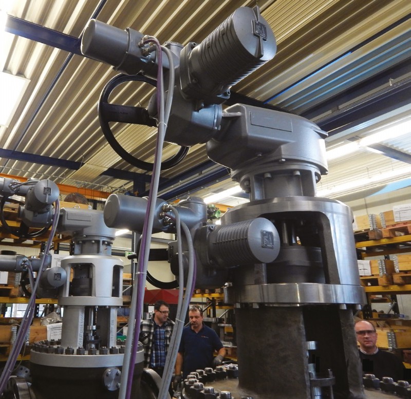 AUMA actuators automating SchuF lift plug valves