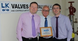 Directors; Colin Evans, Alan Forrester and Alan Wareing of LK Valves & Controls Ltd with their BVAA plaque.