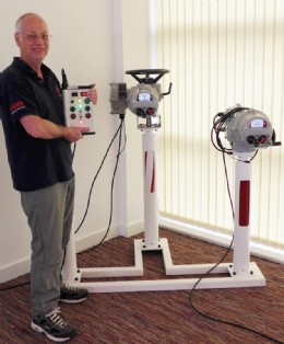 Rotorks Chris Waring installing our latest training actuators