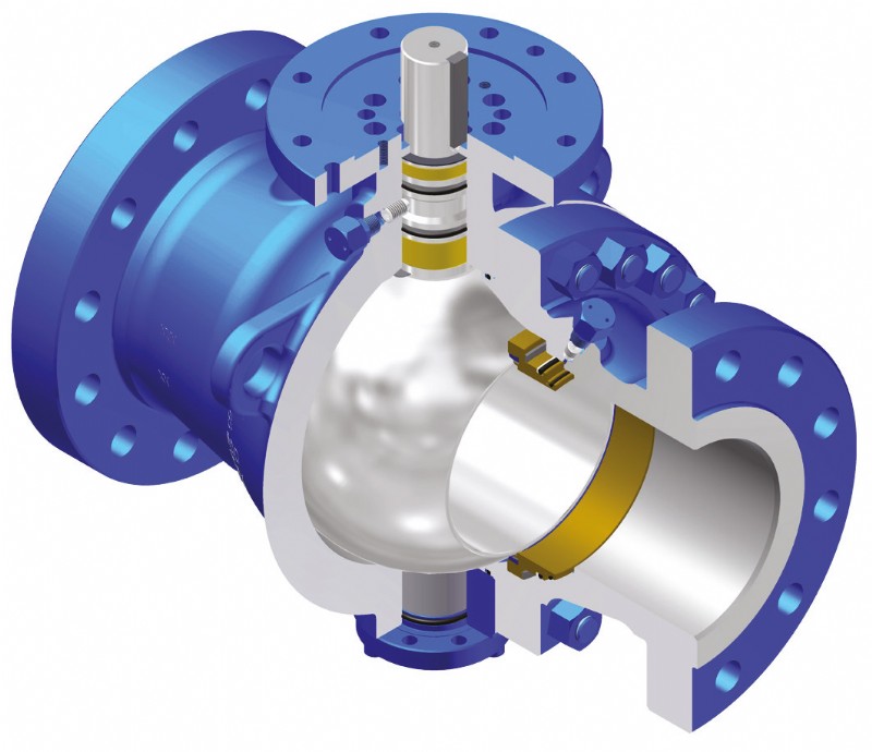 The WKM 370D6 trunnion-mounted ball valves are designed and engineering for heavy-duty performance in general purpose petroleum and chemical process applications. (Courtesy of Schlumberger)