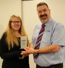 Paula Rimmer with her Contribution to Session Award