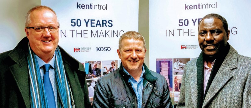 Broch International visit to Kent Introl (L to R: Peter Symmonds, Stuart Billingham and Charles Njendu)