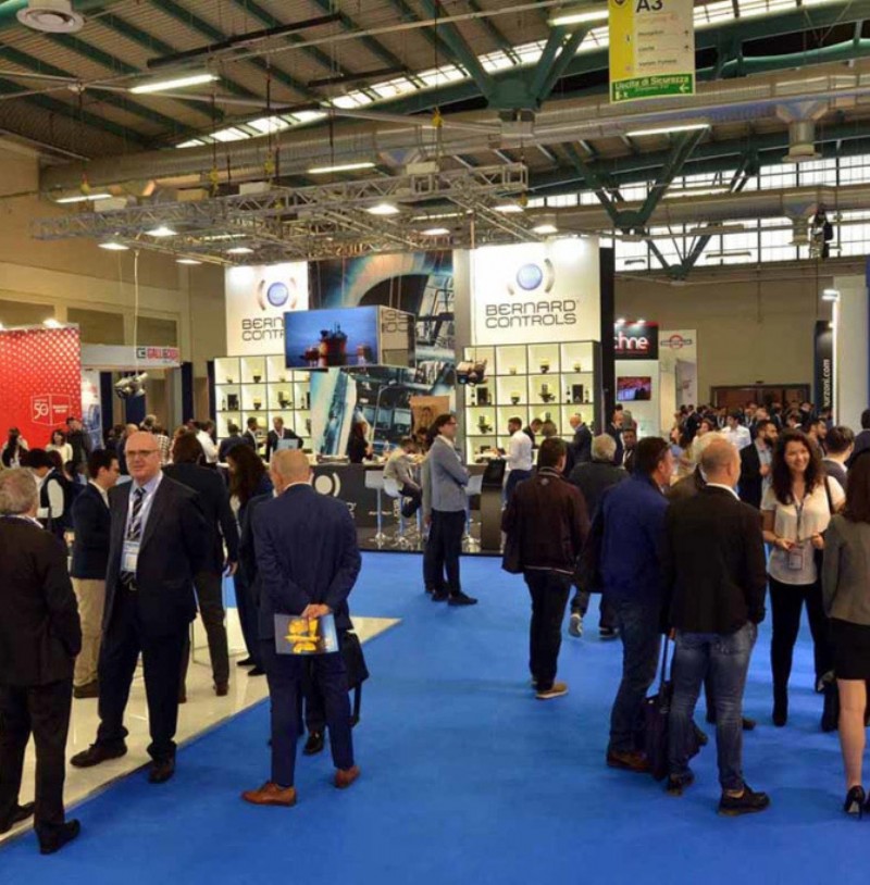 Visitors perusing exhibitor stands at IVS