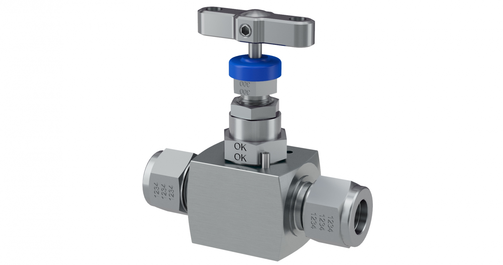 Parker H Series Needle Valve with integral A-LOK® connections